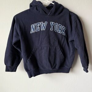 Vintage Navy Blue New York Hoodie